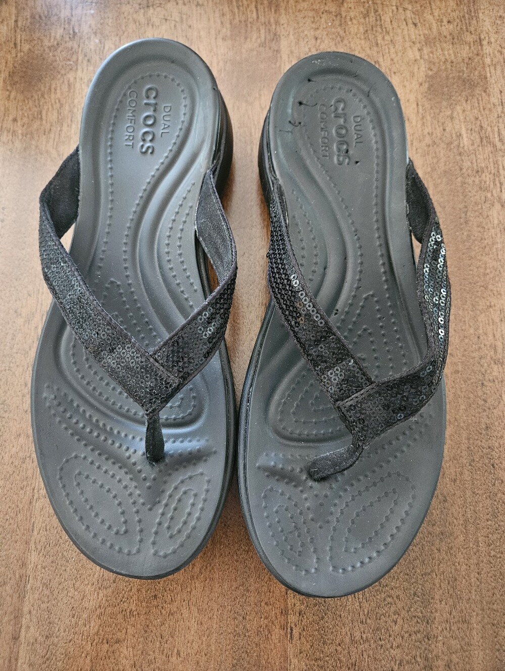 Crocs Sequins Flip Flop Sandals
